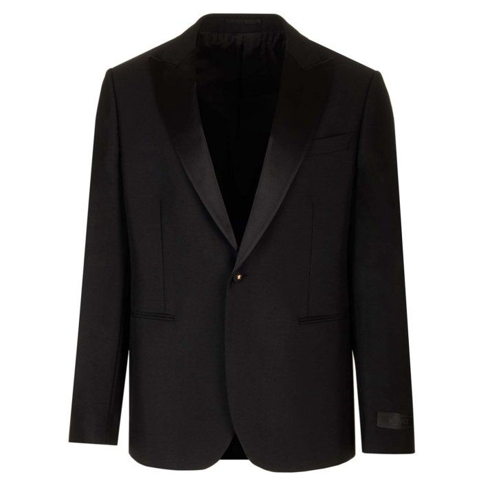 ヴェルサーチェ VERSACE Single-breasted tailored blazer 10132761A098051B000 Men スーツ・ジャケット Black 48 50 42 44 46 52 54 56 58 60 62 64 【送料無料・関税込】