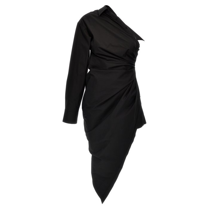 alexanderwang アレキサンダーワン レディース ワンピース・ドレス・オールインワン 1WC4246704001 Asymmetrical shirt dress Black 2 6 4 8 【送料無料・関税込】