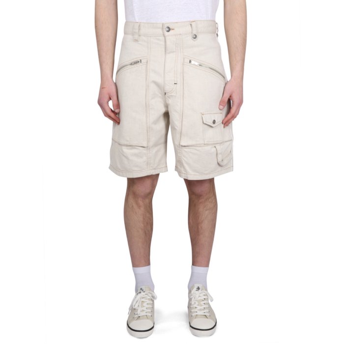 【楽天スーパーセール 最大75%OFF+P2倍】Isabel Marant イザベル マラン メンズ ショートパンツ SH0065HAA2H06H23EC PEIO DENIM BERMUDA SHORTS POWDER 38 42 40 【送料無料・関税込】