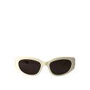 バレンシアガ Balenciaga Sunglasses BB0324SK009 Women サングラス・アイウェア White 55 【送料無料・関税込】