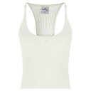 クレージュ Courr?ges 'Scuba rib' top 125MDE117FI00010001 Women タンクトップ・キャミソール White M ...
