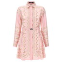 ヴェルサーチェ VERSACE 'VERSACE TREASURE' DRESS ウィメンズ ウェア トップス ワンピース・ドレス・オールインワン Pink I...