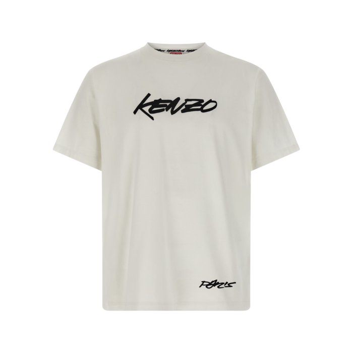 【楽天ブラックフライデー最大80%OFF+P2倍~】KENZO ケンゾー メンズ Tシャツ・カットソー FF65TS2524SG02 'Kenzo x Futura 2000' T-shirt White/Black 3XL 4XL 5XL L M S XL XS 2XL 2XS 【送料無料・関税込】