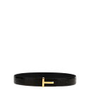 トムフォード TOM FORD LOGO REVERSIBLE BELT メンズ アクセサリー ベルト・サスペンダー Multicolor Brown 100c...