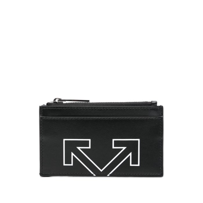 オフホワイト OFF-WHITE チェーンウォレット(シルバー×ブラック