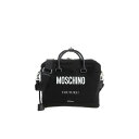 モスキーノ MOSCHINO Black fabric handbag with padlock 742682031555 Men ハンドバッグ・ショルダーバッグ Black onesize 【送料無料・関税込】
