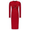 ヴェルサーチェ VERSACE 'SAFETY PIN' DRESS ウィメンズ ウェア トップス ワンピース・ドレス・オールインワン Red IT38 IT4...