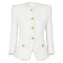 バルマン Balmain Balmain Jackets White EF1SK716XC670FA Women スーツ・ジャケット Light and nat...
