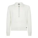 トムフォード TOM FORD White Cotton And Cashmere Zip Rugby Shirt その他 White 50 男性 JEL003...