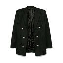 バルマン Balmain Cotton Blazer メンズ ウェア ジャケット & コート スーツ・ジャケット Black 48 50 男性 EH1SG165...