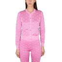 ヴェルサーチェ VERSACE JACQUARD CARDIGAN LA GRECA ウィメンズ ウェア トップス ニット・セーター・カーディガン Pink 3...