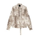 ジバンシィ GIVENCHY Snow-Leopard Printed Lavalliere Blouse ウィメンズ ウェア トップス シャツ・ブラウス Be...
