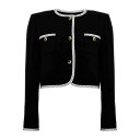 モスキーノ MOSCHINO Crepe Short Jacket 050655170555 Women カジュアルジャケット・ベスト Black 44 40 ...