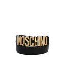 モスキーノ MOSCHINO Metal logo leather belt 801280013555 Men ベルト・サスペンダー Gold 50 52 【送...