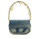 Diesel ディーゼル レディース ハンドバッグ・ショルダーバッグ X08396P6803H8457 Embellished denim 1DR shoulder bag Blue onesize 【送料無料・関税込】