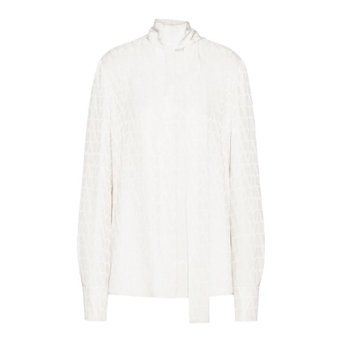 ƥ Valentino Garavani Iconographe-Print Silk Shirt BAB5T77TKA03 W...