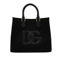 【楽天スーパーセール 最大75%OFF+P2倍】Dolce & Gabbana ドルチェガッバーナ メンズ トートバッグ BM2012AA45180999 Canvas tote with leather logo Black onesize 【送料無料・関税込】
