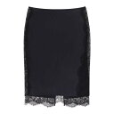 トムフォード TOM FORD Silk skirt with lace inserts GC5812FAX1095LB999 Women スカート Black...