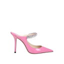 ジミー チュウ JIMMY CHOO Bing 100 mules in pink leather BING100PAT Women サンダル Pink 37 ...
