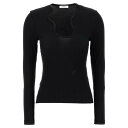 フェラガモ FERRAGAMO SHAPED NECKLINE SWEATER ウィメンズ ウェア トップス ニット・セーター・カーディガン Black S X...