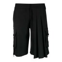 Off-White オフホワイト レディース ショートパンツ OWCS002F23FAB0011000 Pleated cargo shorts Black 3...