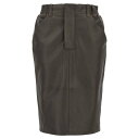 サンローラン Saint Laurent LEATHER SKIRT ウィメンズ ウェア オールインワン Grey LIGHT GREY FR36 FR38 3...