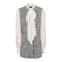 バルマン Balmain 4 Pkts Pussy Bowl Tweed Crepe Dress ウィメンズ ウェア トップス ワンピース・ドレス・オールインワ...