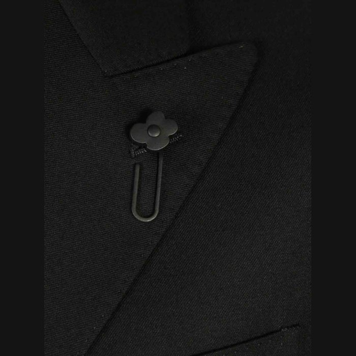 ラルディーニ LARDINI Double -breasted blazer with application IV660AEIVSF63408999 Men スーツ・ジャケット Black 50 54 52 56 【送料無料・関税込】