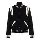 【楽天スーパーセール 最大75%OFF+P2倍】Saint Laurent サンローラン レディース カジュアルジャケット・ベスト 376283Y180W1900 'Saint Laurent Teddy' bomber jacket White/Black FR34 FR36 FR38 FR40 FR42 36 38 40 42 44 【送料無料・関税込】