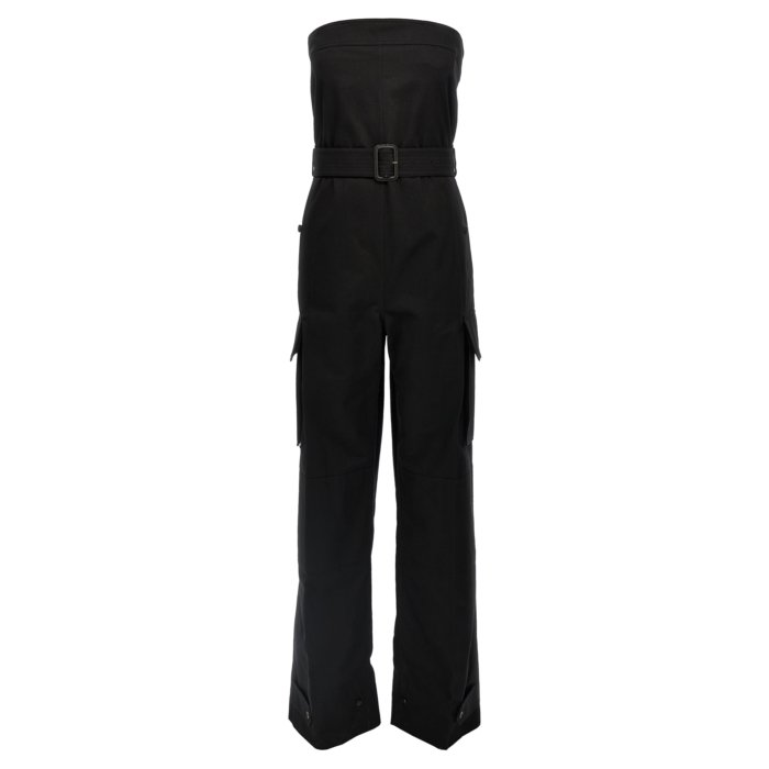 サンローラン Saint Laurent 'Cassandre' bustier jumpsuit 789862Y1A621000 Women ワンピース・ドレス・オールインワン Black FR36 【送料無料・関税込】
