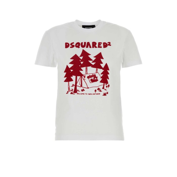 乐天商城 - Dsquared2 ディースクエアード レディース Tシャツ・カットソー S75GD0475D20020100 White cotton Just Right t-shirt White L M S XS 【送料無料・関税込】