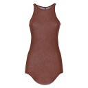 リック オウエンス Rick Owens Rick Owens Top Brown RP02D3101RC93 Women タンクトップ・キャミソール Brow...