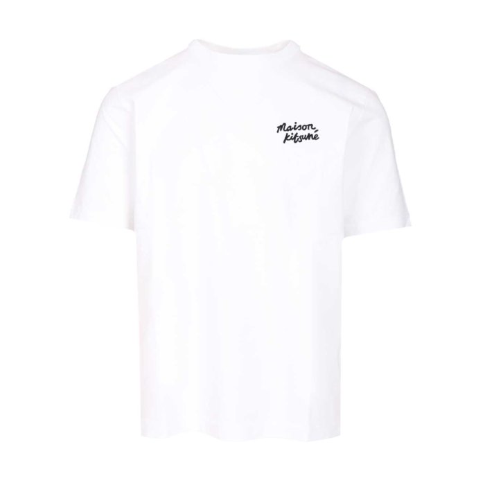 Maison Kitsune メゾン キツネ メンズ Tシャツ・カットソー MM00126KJ7025M186 Cotton T-shirt White 3XL 4XL 5XL L M S XL XS 2XL 2XS 【送料無料・関税込】