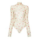 【楽天スーパーセール 最大75%OFF+P2倍】Prada プラダ レディース タンクトップ・キャミソール 32157SOOO14ZKF0011 Floral Mesh Bodysuit Red 40 42 【送料無料・関税込】|詳細画像