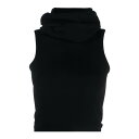 アライア ALAIA Hooded Knit Crop Top AA9H10694M035995 Women タンクトップ・キャミソール Black 36 【送...