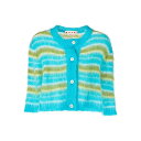 マルニ Marni Brushed striped cardigan ウィメンズ ウェア トップス ニット・セーター・カーディガン Blue 42 女性 CDM...