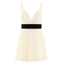 ドルチェガッバーナ Dolce & Gabbana Woolen dress with satin belt and straps F6JEYTFUBGEW00...