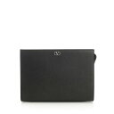 ヴァレンティノ Valentino Garavani POUCH | VLOGO SIGNATURE. | VIT.SOFT GRAIN/VINTAGE PALLADIUM LOGO 7Y2P0AN7UAG0NO Men 財布・カードケース Black onesize IT0 【送料無料・関税込】