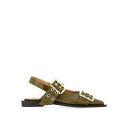 ガニー GANNI Ballerina With Buckle ウィメンズ シューズ フラットシューズ Green 37 39 36 38 40 女性 S287...