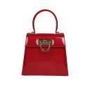 フェラガモ FERRAGAMO Top Handle S Bag In Red Calfskin ウィメンズ バッグ ハンドバッグ・ショルダーバッグ Red O...