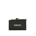 ヴェルサーチェ VERSACE Zippered Card Holder ウィメンズ アクセサリー 財布・カードケース Black ONESIZE 女性 101...