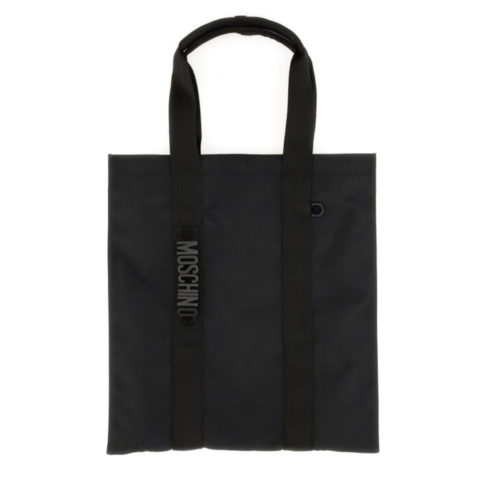 MOSCHINO モスキーノ メンズ トートバッグ MD4614PP0NF2100A TOTE BAG WITH LOGO BLACK onesize 【送料無料・関税込】