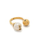 サンローラン Saint Laurent CASSANDRE PEARL AND BALL RING IN METAL 698278Y15269366 Women リング 9366 OR LAITON VIELLI L M S 5 6 7 【送料無料・関税込】