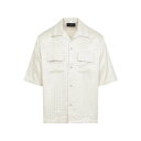 アミリ AMIRI Quad Jacquard Camp Shirt AMSTCA1070ALABASTER Men シャツ・ブラウス White S M 【送料無料・関税込】(4)