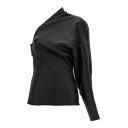 リック オウエンス Rick Owens one sleeve top RO02C1257LS09 Women Tシャツ・カットソー Black 40 【送料無...