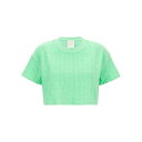 ジバンシィ GIVENCHY T-SHIRT CROPPED CAPSULE PLAGE ウィメンズ ウェア トップス Tシャツ・カットソー Green M S...