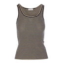 Brunello Cucinelli ブルネロ・クチネリ レディース タンクトップ・キャミソール M13852110CQ148 Striped Tank Top Black S 【送料無料・関税込】(4)