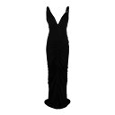 ジバンシィ GIVENCHY Ruched V-Neck Gown ウィメンズ ウェア トップス ワンピース・ドレス・オールインワン Black 38 女性 B...