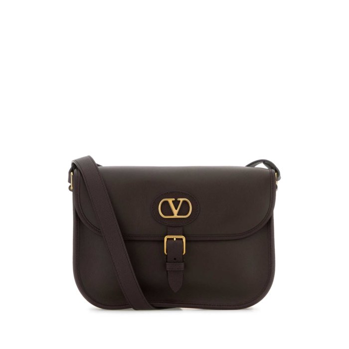 C, D, T, R, W - Valentino Garavani ヴァレンティノ メンズ ハンドバッグ・ショルダーバッグ 8Y2B0S78RBNREL Chocolate leather Antibes crossbody bag Brown onesize 【送料無料・関税込】