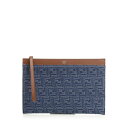 フェンディ FENDI Medium FF Flat Pouch 7N0134AUGOF1SCG Men 財布・カードケース Blue onesize IT0 ...